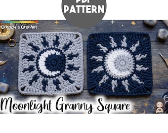 Crochet Moonlight Granny Square | PDF Pattern