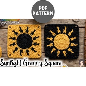 Crochet Sunlight Granny Square | PDF Pattern