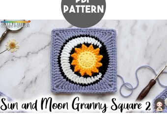 Crochet Sun and Moon Granny Square 2 | PDF Pattern