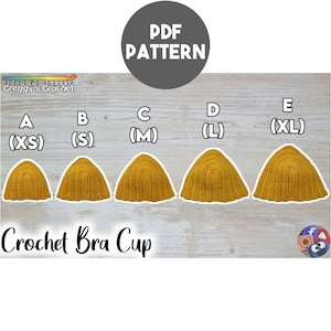 Crochet Bra CUP A to E + How to Cuztomize Your own Cup | PDF Pattern