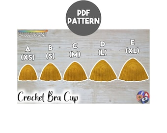 Crochet Bra CUP A to E + How to Cuztomize Your own Cup | PDF Pattern