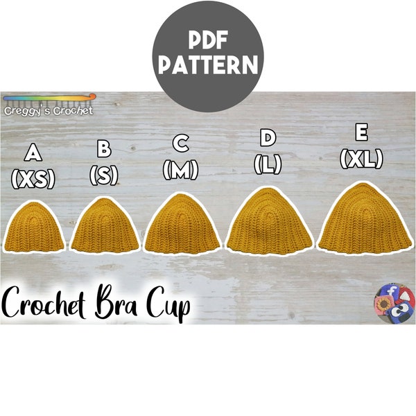 Crochet Bra CUP A to E + How to Cuztomize Your own Cup | PDF Pattern