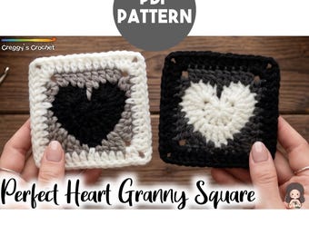 Crochet Perfect Heart Granny Square | PDF Pattern