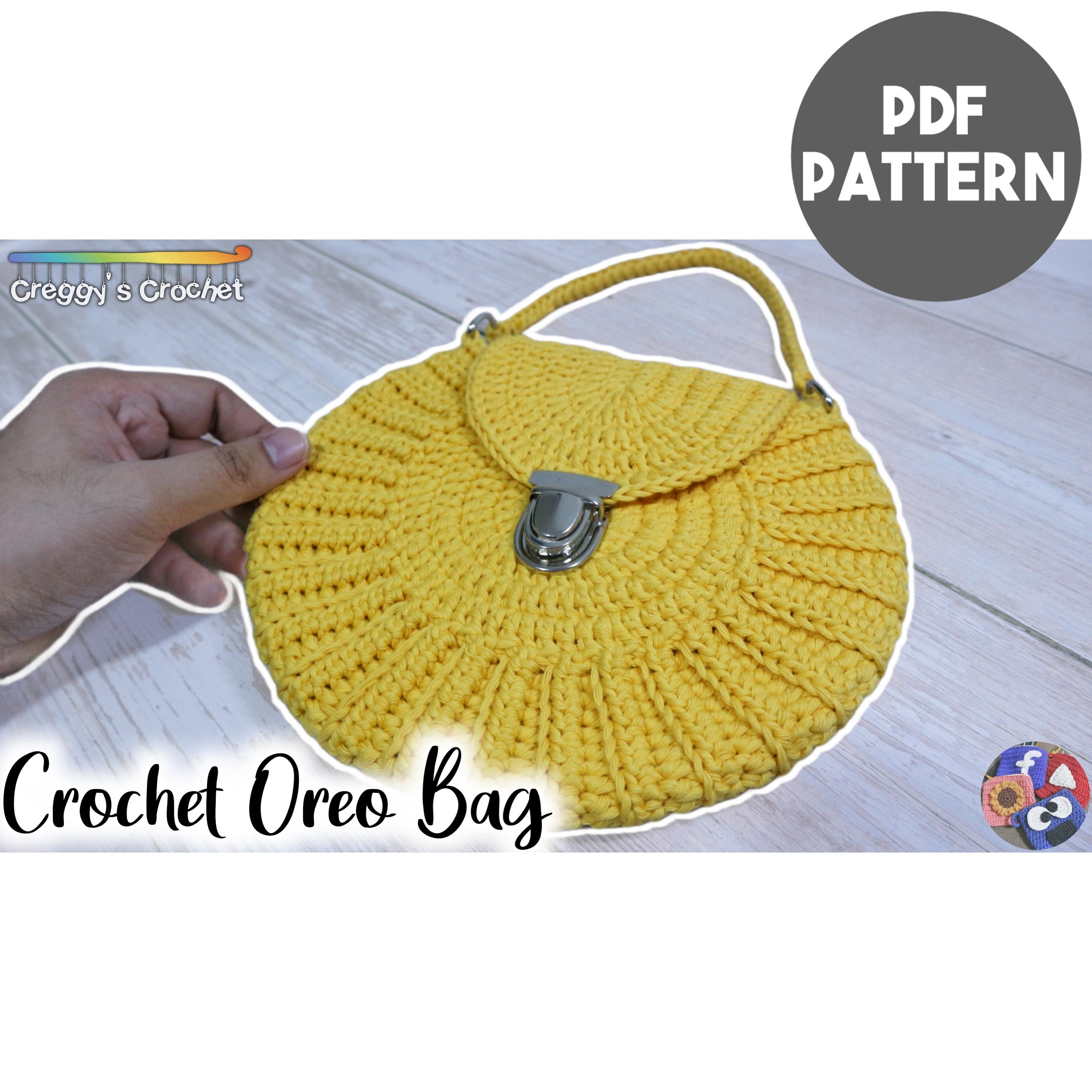 Crochet Oreo Bag PDF Pattern Etsy