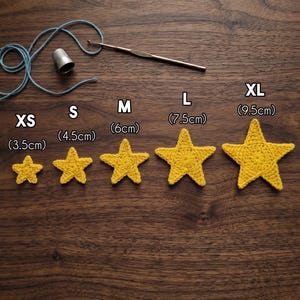 Crochet Star Appliqué - (5 Sizes) | PDF Pattern