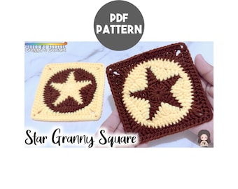 Crochet Star Granny Square | PDF Pattern