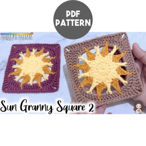 Crochet Sun Granny Square 2 | PDF Pattern