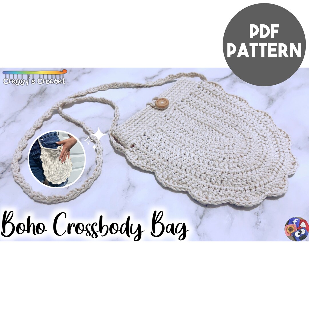 Crochet Boho Crossbody Bag PDF Pattern - Etsy