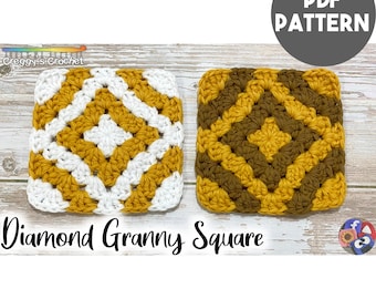 Crochet Diamond Granny Square | PDF Pattern