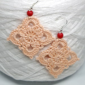 Crochet Lace Diamond Earrings | PDF Pattern image 3