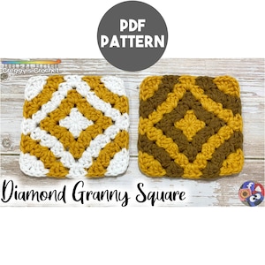 Crochet Diamond Granny Square | PDF Pattern