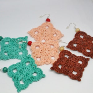 Crochet Lace Diamond Earrings | PDF Pattern image 2