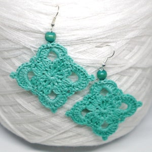 Crochet Lace Diamond Earrings | PDF Pattern image 4