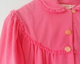 80's Vintage ~ Women's Lingerie ~ Sleepwear ~ Size S/M ~ Pink Dressing Robe Nightgown