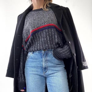 New Era ~ 90’s Vintage ~ Grey & White Knitted Jumper ~ Size L