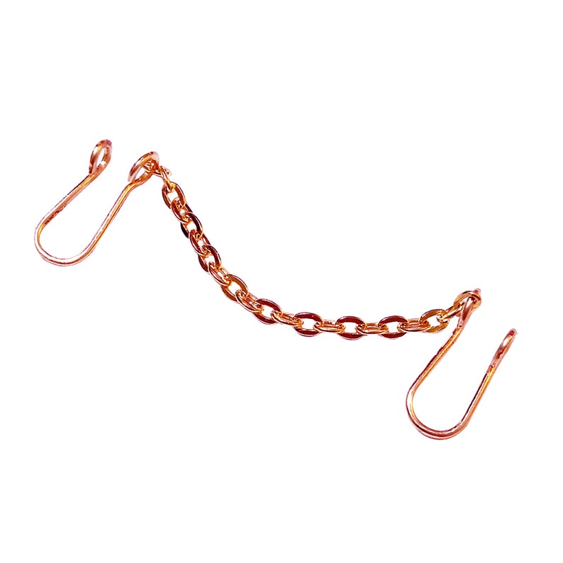 Nose Chain for Double Fake Nose Piercing Gold Copper Silver Etsy