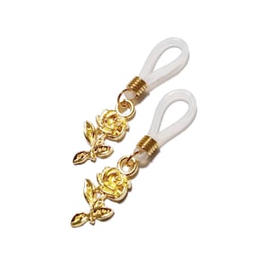 Gold Rose Nipple Nooses: Adjustable Non Piercing Body Jewelry