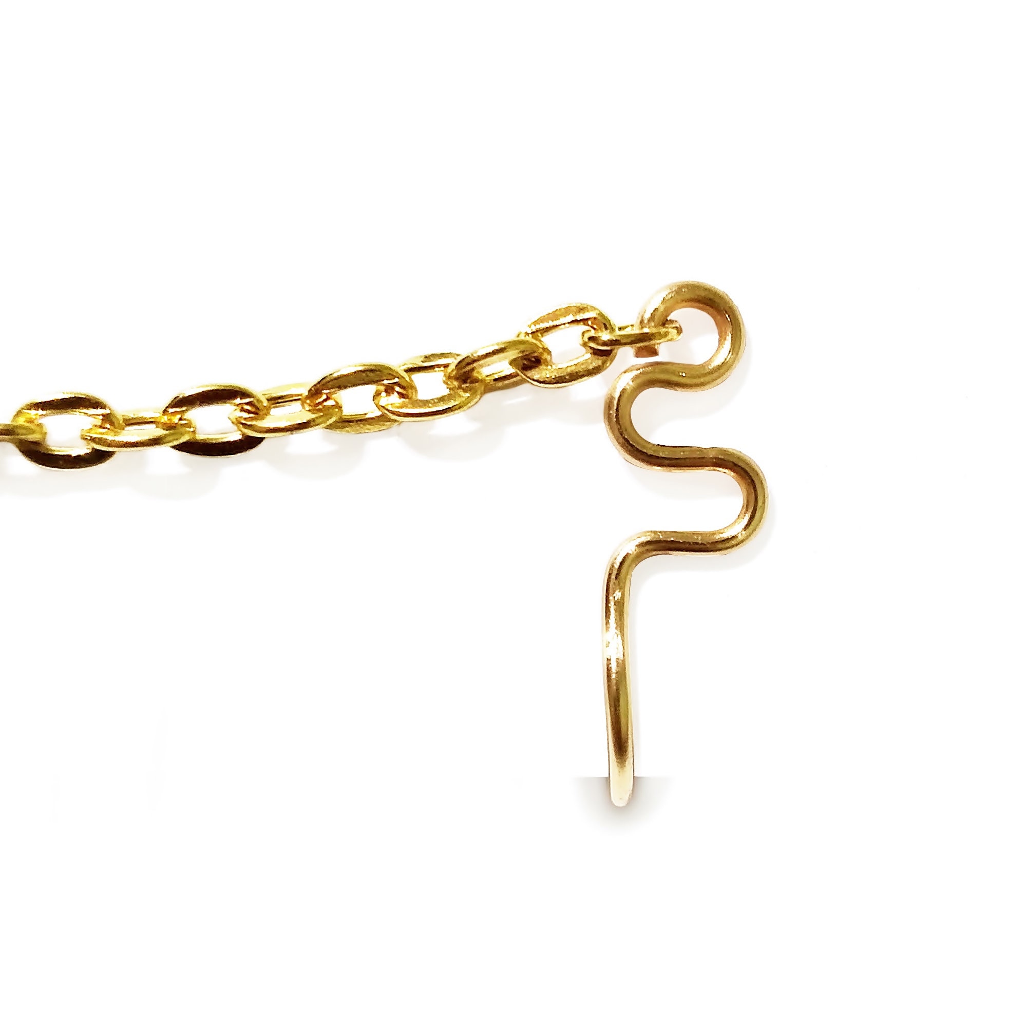 Gold Nose Chain for Double Fake Nose Piercing Nostril Etsy
