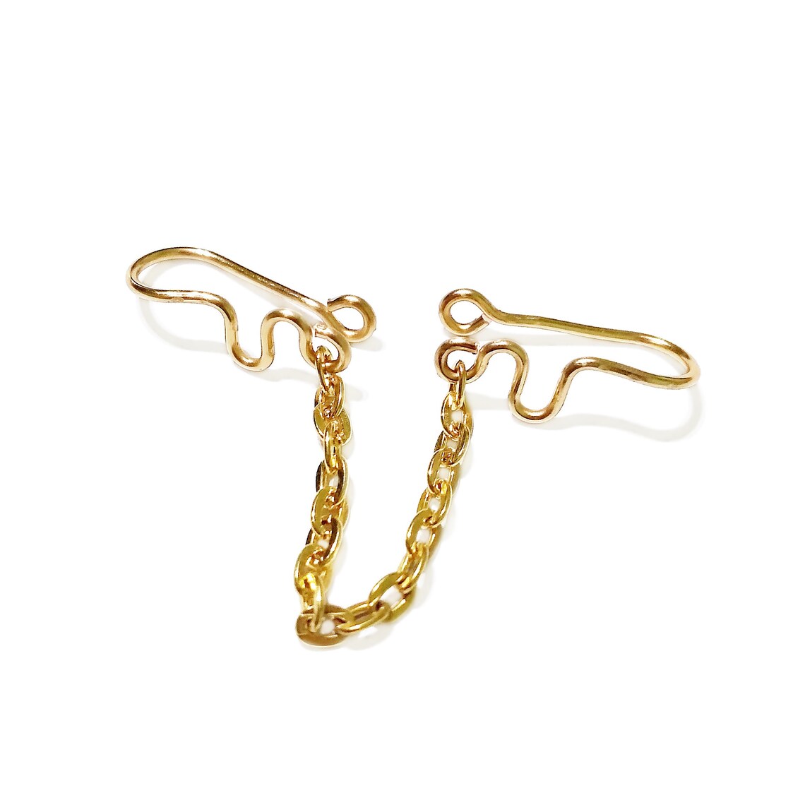 Gold Nose Chain for Double Fake Nose Piercing Nostril Etsy