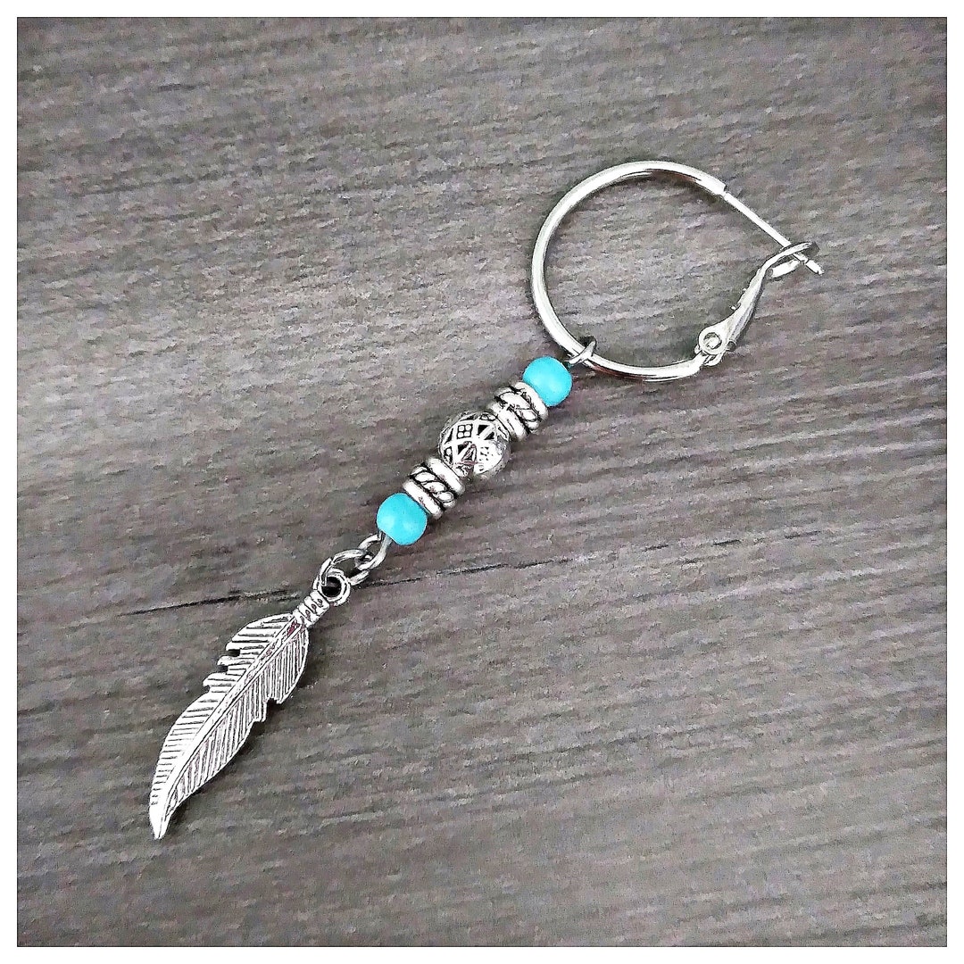 Feather earring for men Clearance