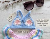 Crochet Dog Bikini Dress Pattern PDF, Summer Pet Dress, Puppy Outfit XS-L