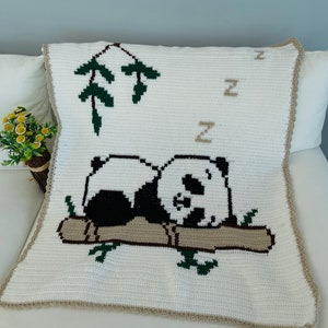 Sleepy Panda Blanket Crochet Pattern - Adorable Handmade & Homemade Gift