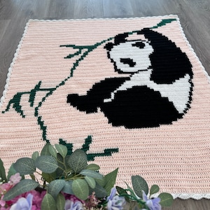 Hanging Panda Blanket Crochet Pattern || Adorable and Unique Baby Blanket, Home Decor, Baby Shower