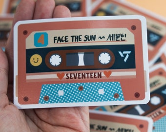 Seventeen - Face The Sun - cassette sticker k-pop