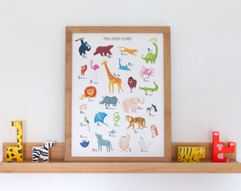 Alphabet Animals Poster - Dutch 30x40cm