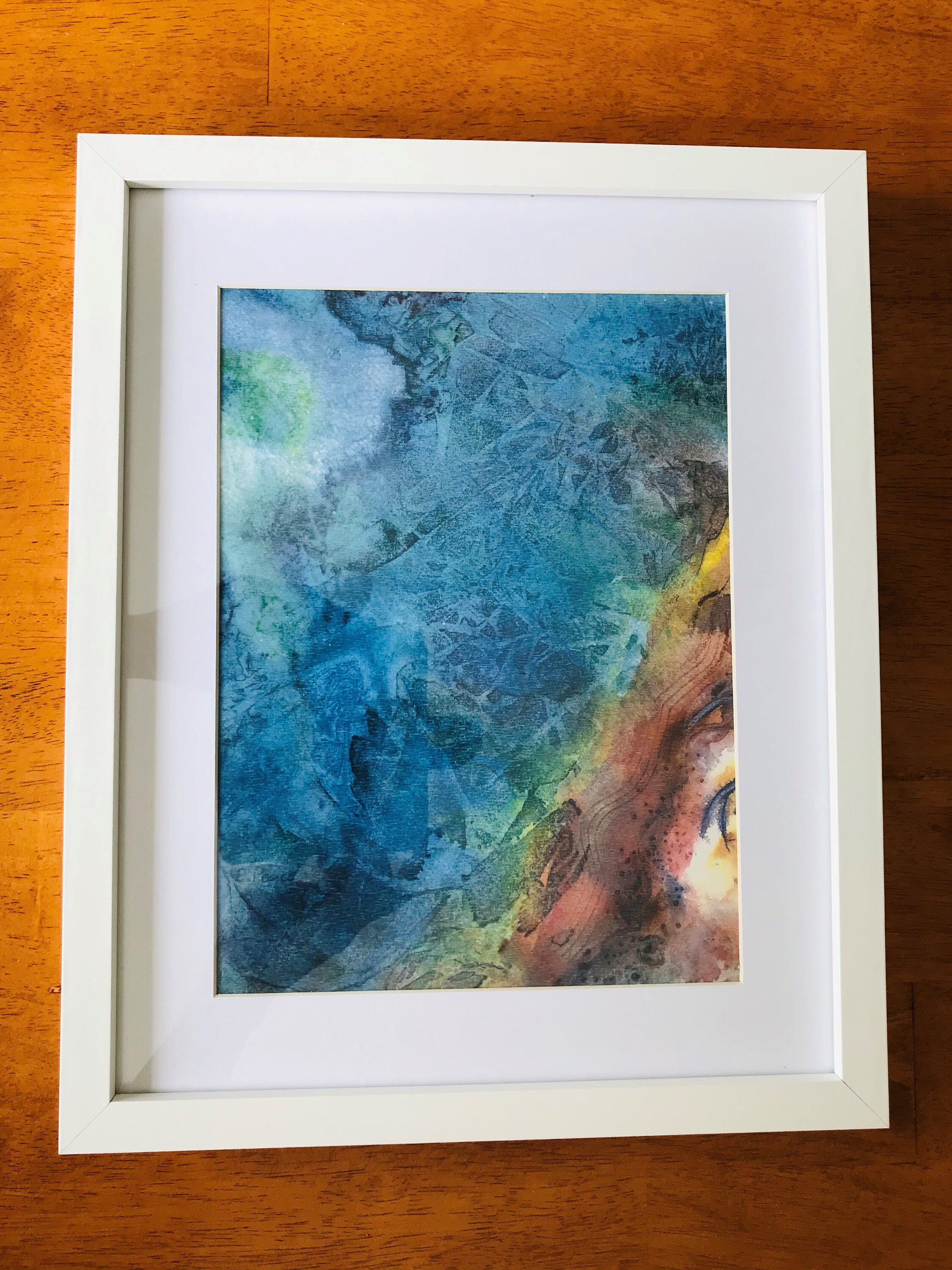 Aquarelle Originale Peinture Impression Abstrait