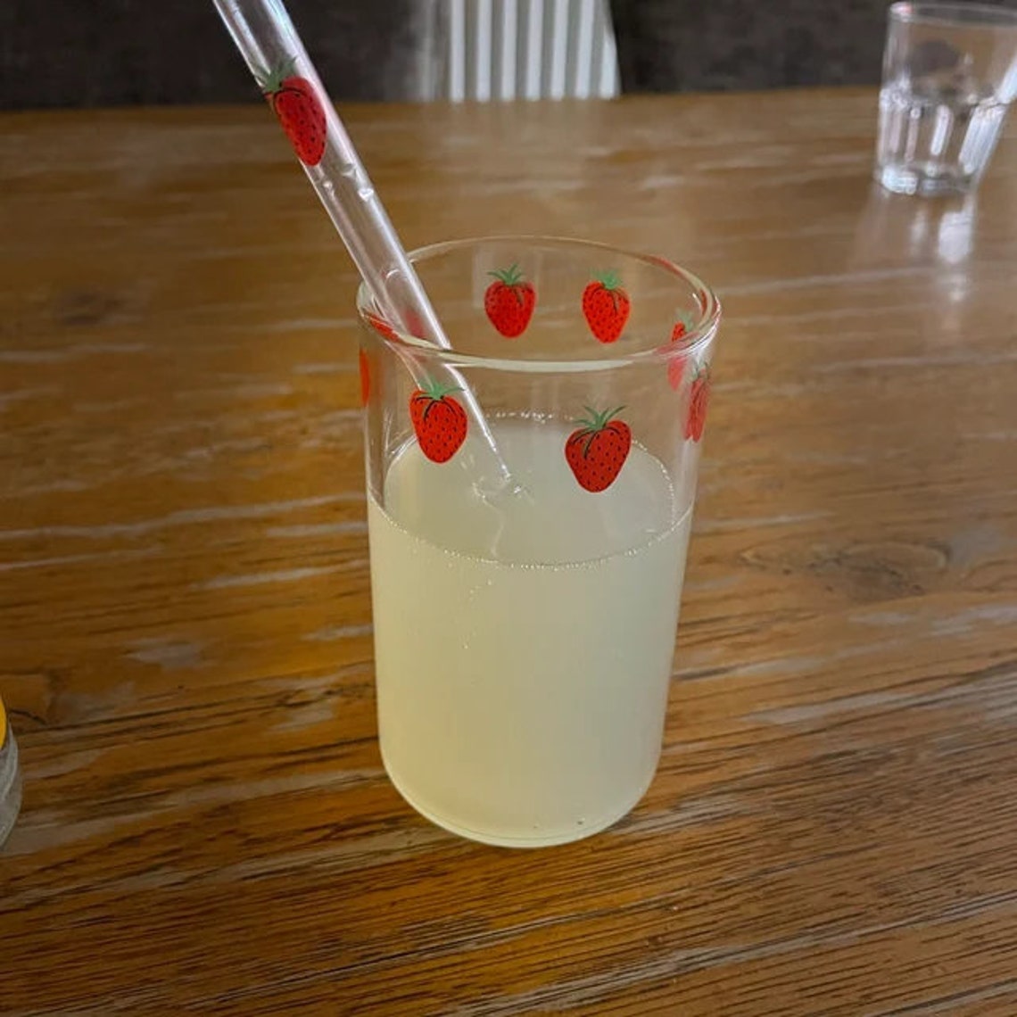 2 Cups Cute Strawberry Nana Glasses Comes With 2 Straws Etsy