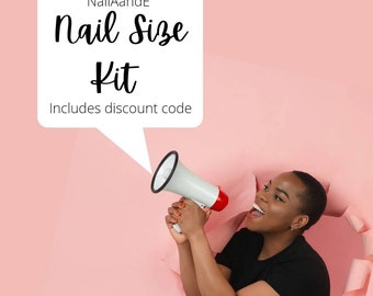 Nail sizing kit | Press On Nails | Ballerina, Coffin | Square | Oval | Almond | Stiletto | Glue On Nails