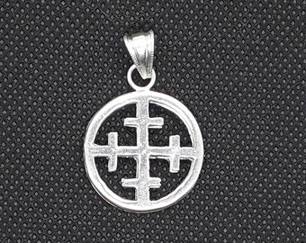 Viking cross pendant medieval silver 925