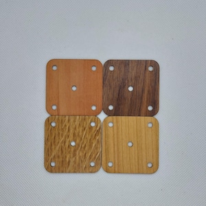 10 Webkarten aus Edelholz, Birne, Nuss, Eiche oder Kirschbaum, Webbrettchen, Brettchen zum Weben, in 1,5 mm Stärke
