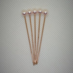 5 giving pins, cloth pins, headscarf pin, medieval, garment, pearl, bronze