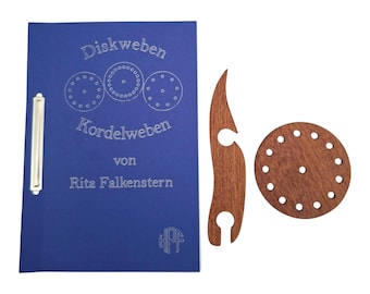 Starter set for disc weaving with pattern booklet