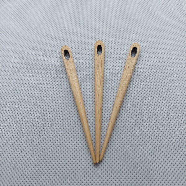 Nadeln aus Buchen Holz zum Nalbinden, Wikinger Werkzeug, nålbinding Nadel, Nalbinding