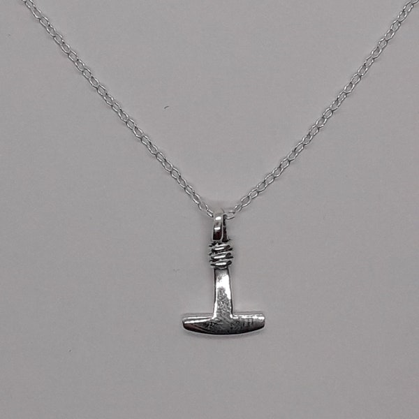 Anchor chain 925 silver with Asatru pendant Thor's hammer Viking Middle Ages, historical