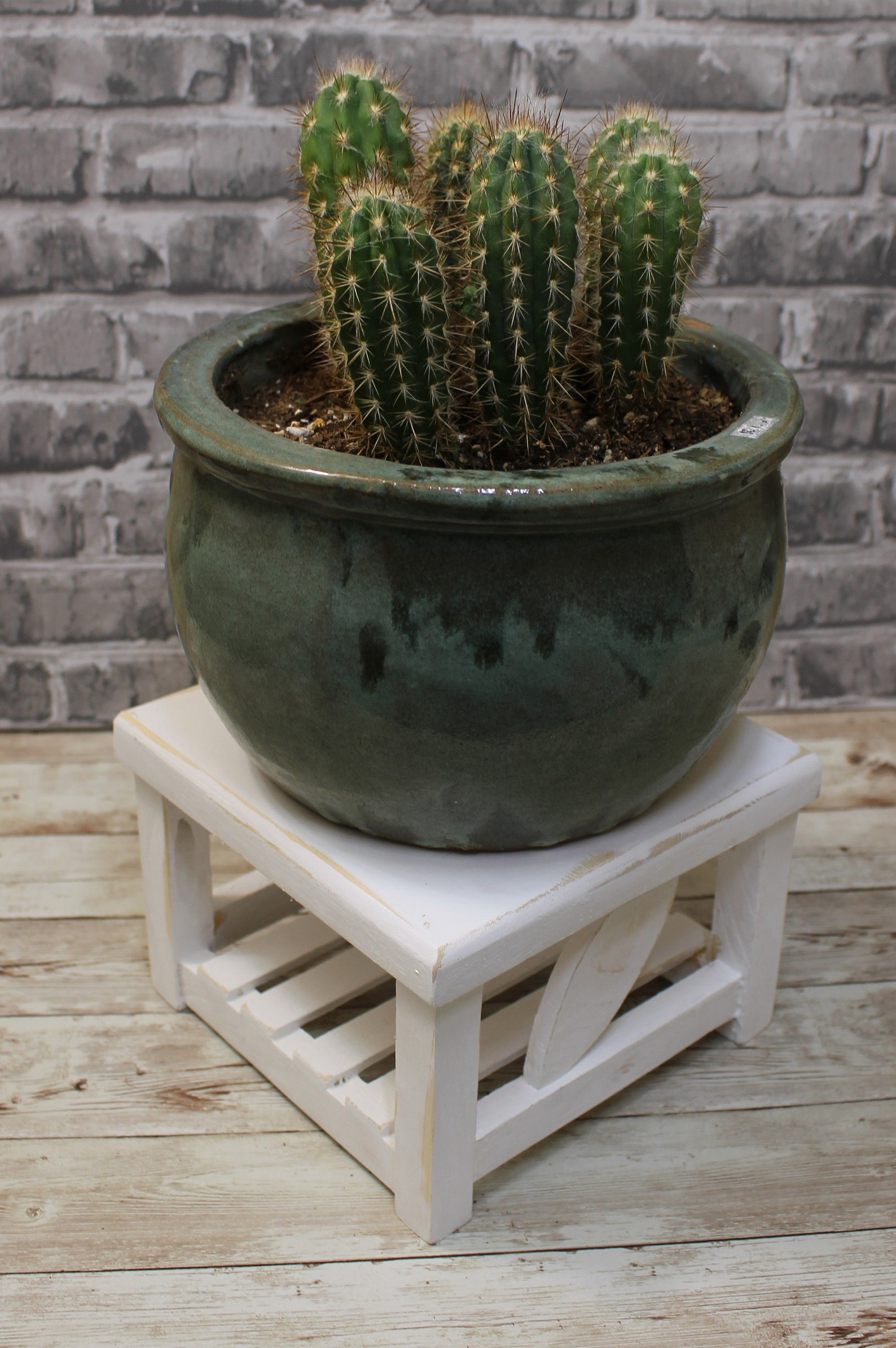 Wooden Flower Pot Base Handmade Wood Plant Base Distressed Etsy
