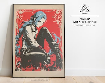 Póster de Jinx para pared, Arcano, LoL, League of Legends, Videojuego