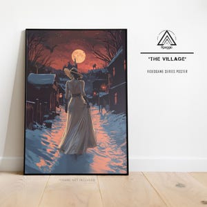 Resident Evil Wall Art, Lady D Poster,  Gothic Horror Art, Resident Evil Village Inspired Poster, Werewolves, Castle