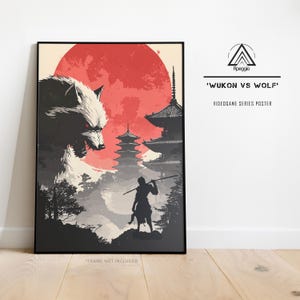 Wukong Wandkunst, schwarzer Mythos Wukong inspiriertes Poster, Elden Ring, Dark Souls