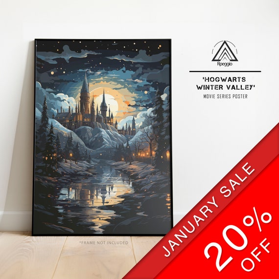 Harry Potter Hogwarts Winter Valley Poster Movie Wall Art Print Home Decor  Gift for Wizard Room Decor