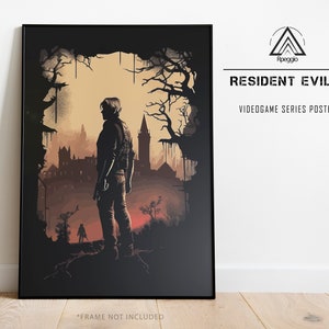Resident Evil Poster, Wall Art, Leon Kennedy, Fan Art, Wall Decor, Print, RE4, Resident Evil 4 Remake