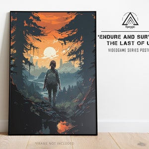 The Last of Us Wall Art, Ellie Videogame Poster Decor, Fan Art, Gifts for him, Gifts for her, TLOU,
