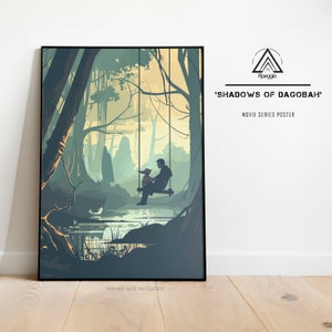 Affiche inspirée de Star Wars, art mural, Yoda, Luke Skywalker, affiche de film Dark Vador, cadeaux pour lui, décoration d'intérieur