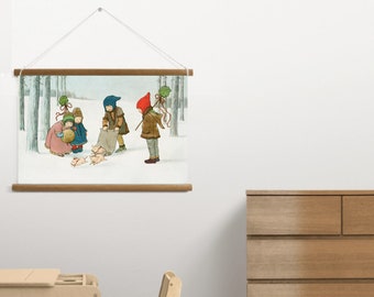 Children's Bedroom, playroom, nursery artwork, children playing, whimsical art, innocent playing, laughter and joy DIGITAL DOWNLOAD, Instant