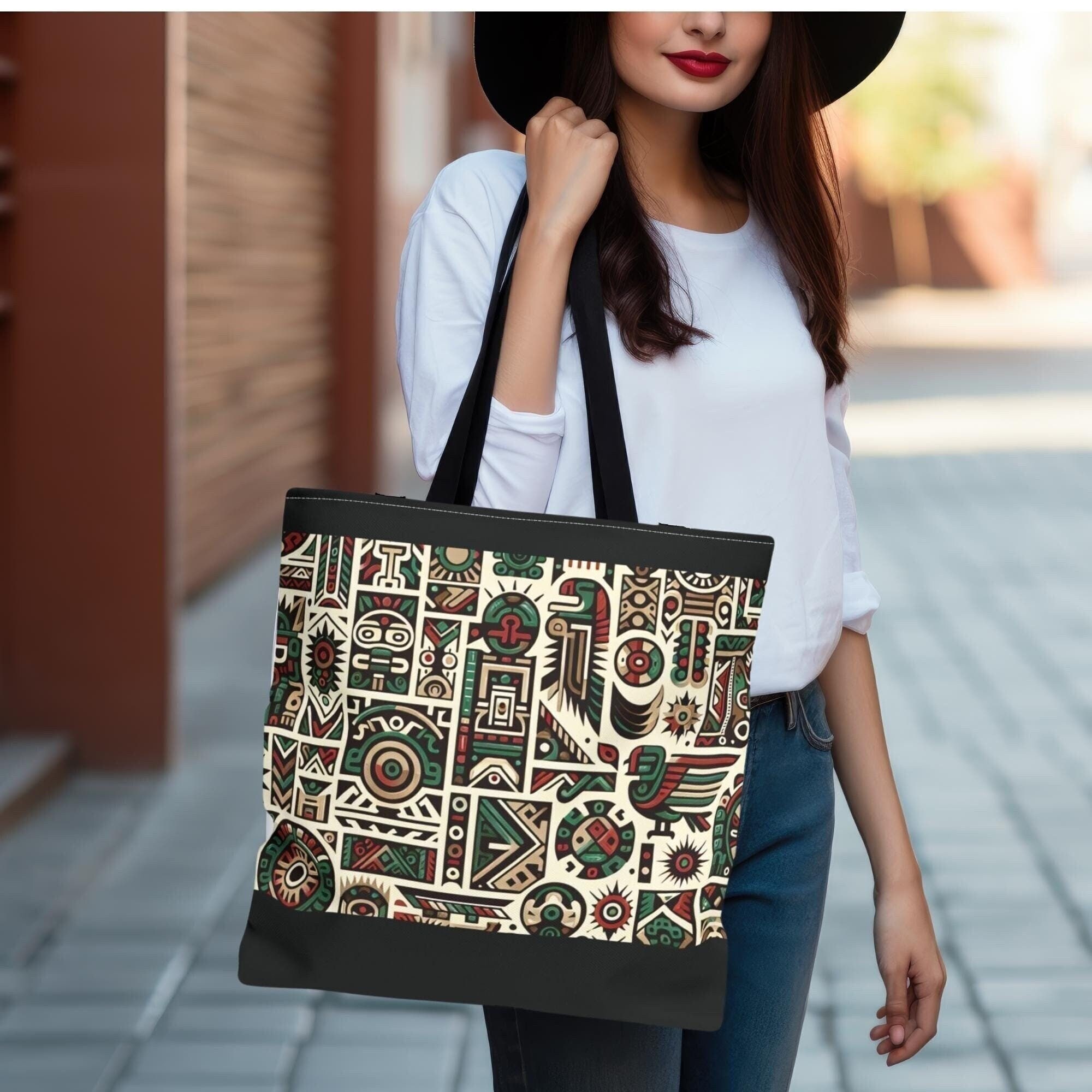 LAVAWA Borsa Tote Donna Stile Western Azteco | Tracolla Regolabile In Finta Pelle, Boho Chic - 3