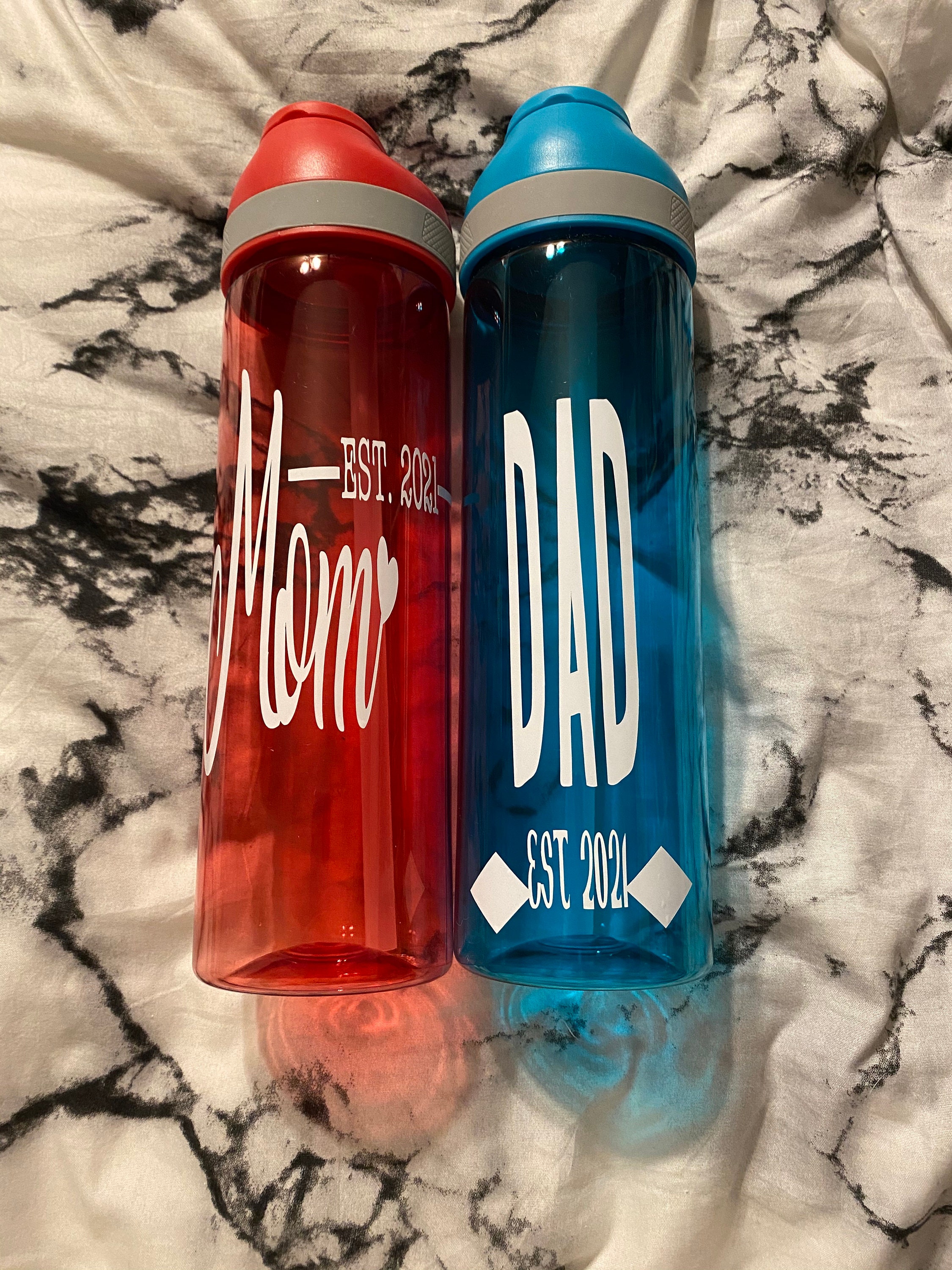 personalised travel mug and water bottle set