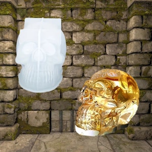 Large Skull Mold, silicone mold, Large Detailed, resin molds, candle mold, mold, resin mold,resin molds silicone,skeleton mold,Halloween,Wax